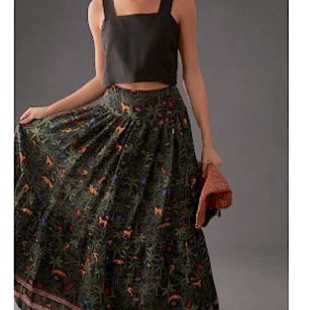 NWT Farm Rio linen blend maxi skirt size large